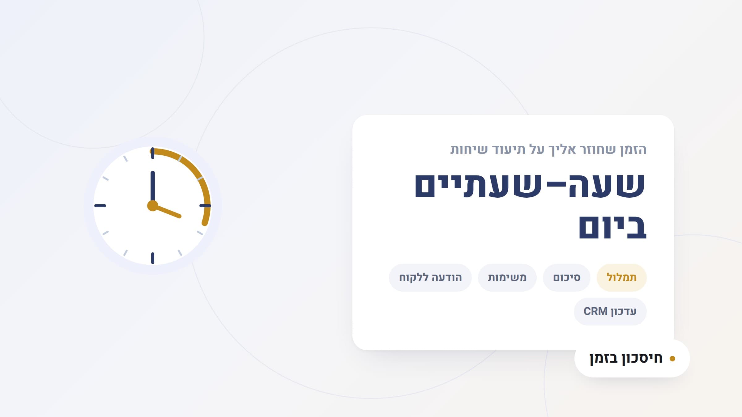 איור: מחשבון עם שיחות ביום ודקות תיעוד שמצטברות לשעות ביום